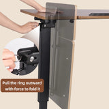 Adjustable Overbed Table with Wheels Split Top Tilting Bedside Bed