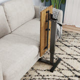 Adjustable Overbed Table with Wheels Split Top Tilting Bedside Bed