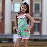 Girls Jumpsuit Shabby Chic Floral Spring Summer Romper
